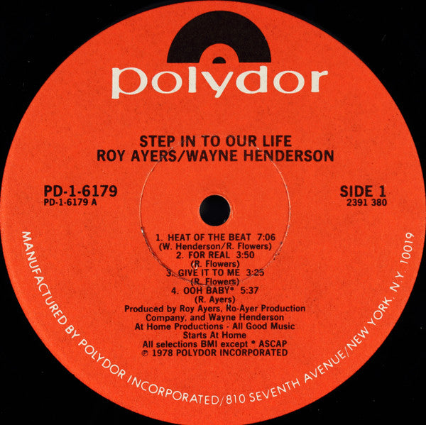 Roy Ayers & Wayne Henderson : Step In To Our Life (LP, Album, PRC)