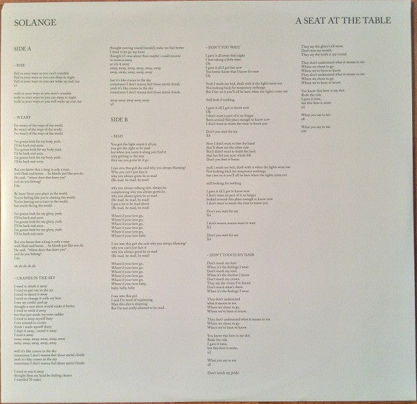 Solange (2) : A Seat At The Table (2xLP, Album)