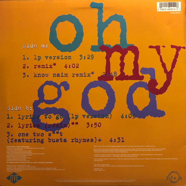 A Tribe Called Quest : Oh My God (12")