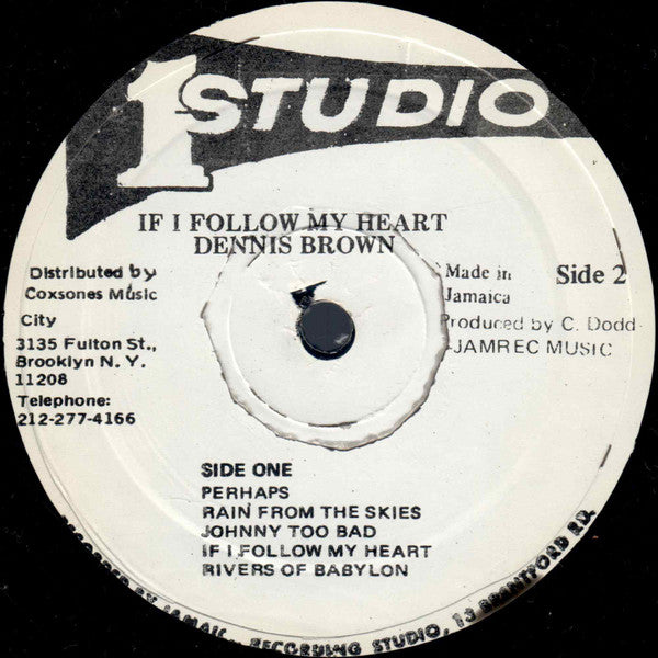 Dennis Brown : If I Follow My Heart (LP, Album, RE)
