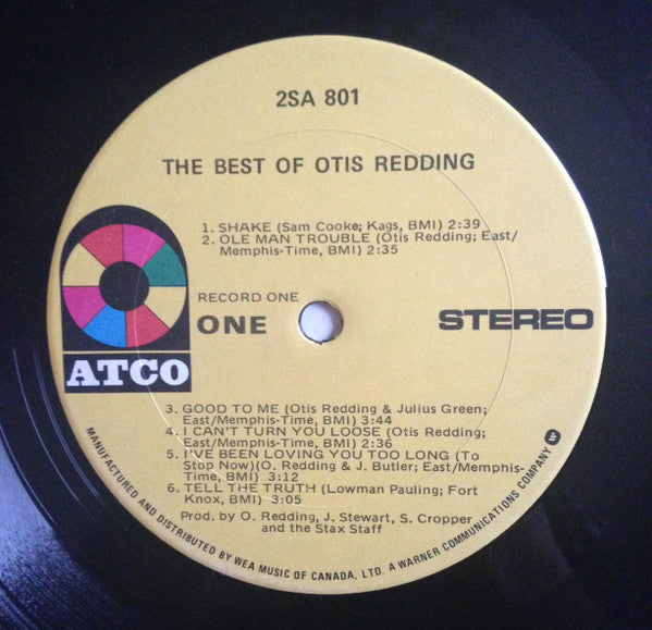Otis Redding : The Best Of Otis Redding (2xLP, Comp, RE, Gat)