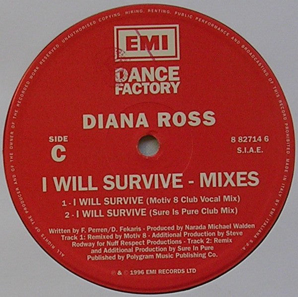 Diana Ross : I Will Survive - Mixes (2x12")