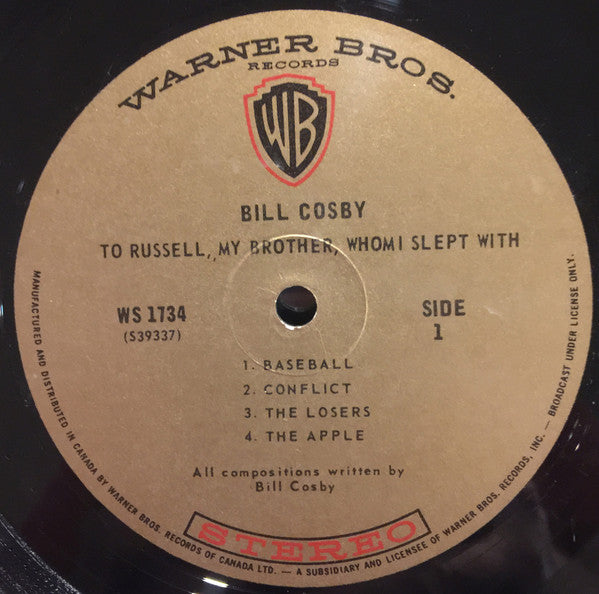 Bill Cosby : To Russell, My Brother, Whom I Slept With (LP, Album)