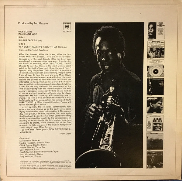 Miles Davis : In A Silent Way (LP, Album, RE)