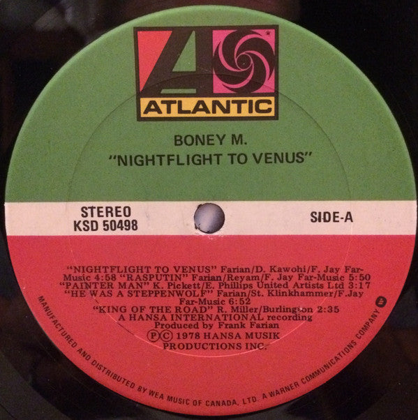 Boney M. : Nightflight To Venus (LP, Album, Gat)